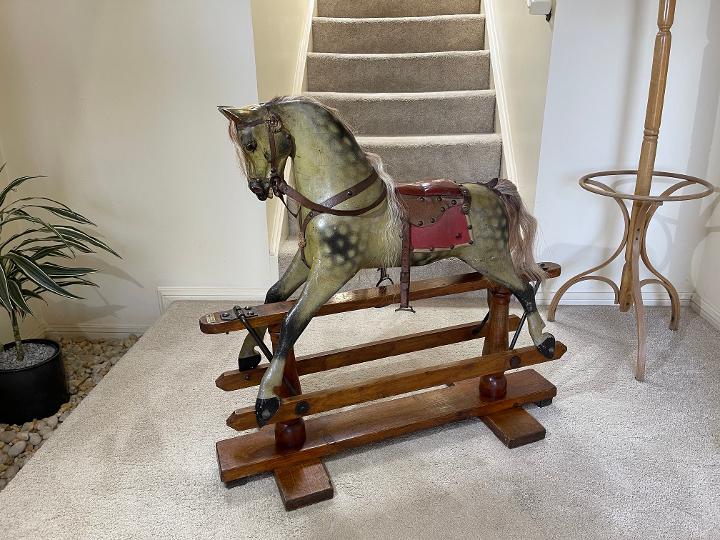 Unfinished wooden hot sale rocking horse